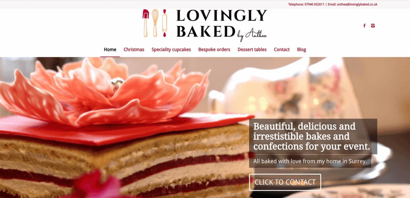 Lovingly Baked | The Website Space