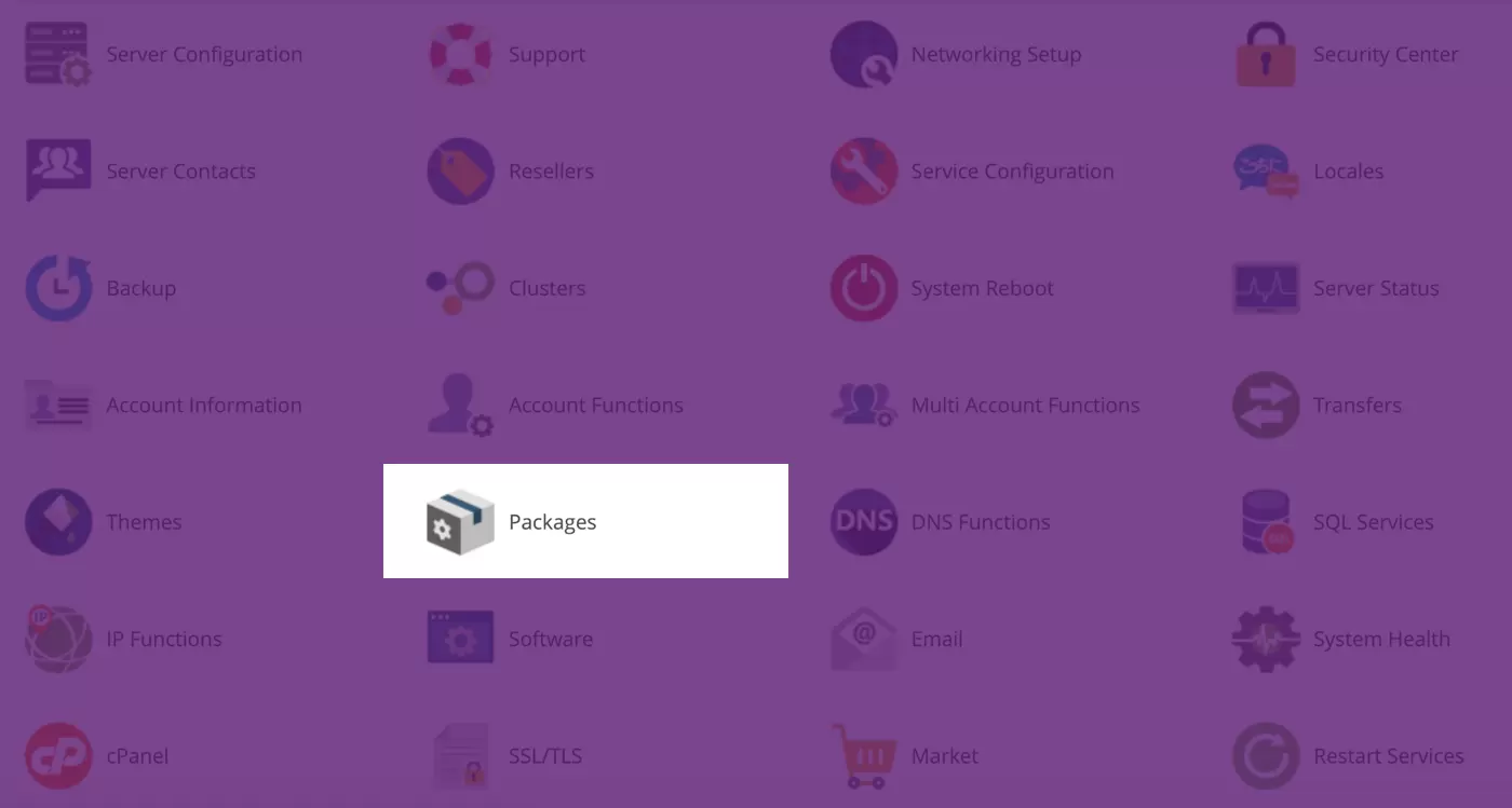 How to Create Hosting Packages in cPanel/WHM 2019