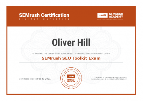 SEMrush SEO Toolkit Exam | The Website Space